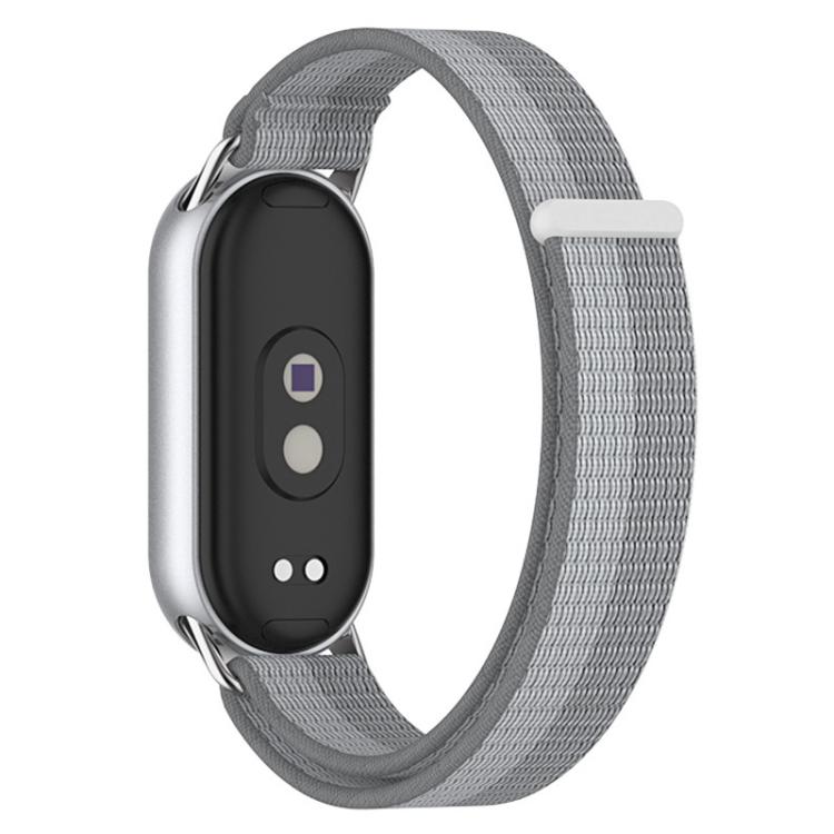 Cinturino per orologio xDfind con connettore in metallo e passante in nylon intrecciato., For Xiaomi Smart Band 10 / 9 / 8 / NFC