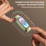 Cinturino per orologio xDfind con connettore in metallo e passante in nylon intrecciato., For Xiaomi Smart Band 10 / 9 / 8 / NFC