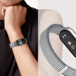 Cinturino per orologio xDfind con connettore in metallo e passante in nylon intrecciato., For Xiaomi Smart Band 10 / 9 / 8 / NFC