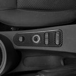 Pannello di regolazione dello specchietto retrovisore auto in fibra di carbonio con adesivo decorativo B per SEAT Leon 2005-2012, lato guidatore sinistro e destro, Rear Mirror Adjustment Panel B