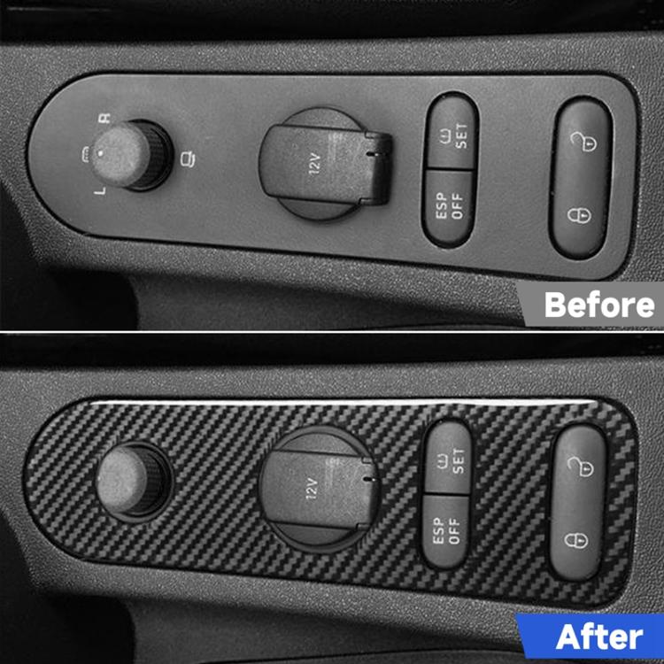 Pannello di regolazione dello specchietto retrovisore auto in fibra di carbonio con adesivo decorativo B per SEAT Leon 2005-2012, lato guidatore sinistro e destro, Rear Mirror Adjustment Panel B