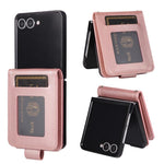 Custodia per telefono in pelle multifunzionale con 3 scomparti per carte., For Galaxy Z Flip8 5G, For Galaxy Z Fold7 5G, For Galaxy Z Flip7 5G
