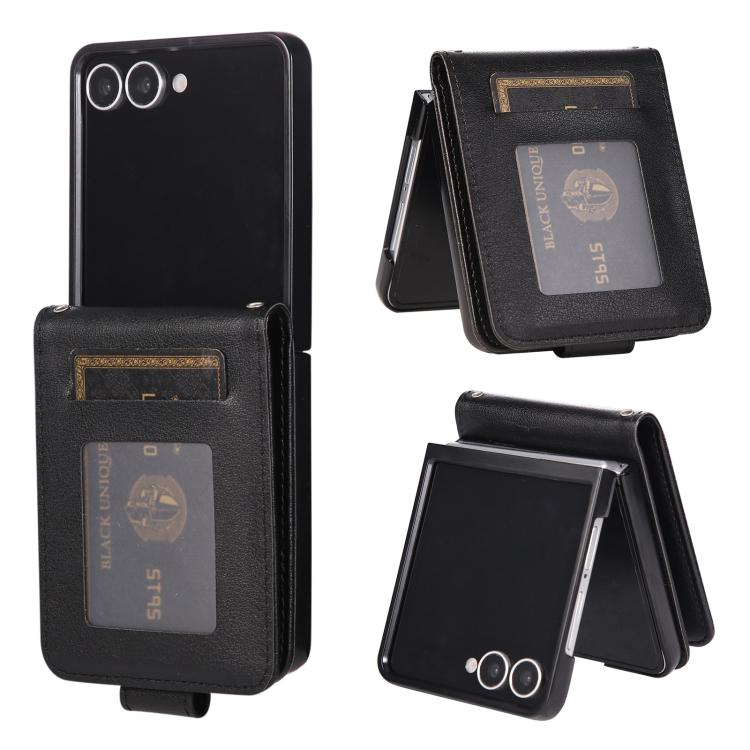 Custodia per telefono in pelle multifunzionale con 3 scomparti per carte., For Galaxy Z Flip8 5G, For Galaxy Z Fold7 5G, For Galaxy Z Flip7 5G