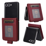 Custodia per telefono in pelle multifunzionale con 3 scomparti per carte., For Galaxy Z Flip8 5G, For Galaxy Z Fold7 5G, For Galaxy Z Flip7 5G