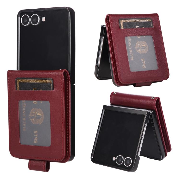 Custodia per telefono in pelle multifunzionale con 3 scomparti per carte., For Galaxy Z Flip8 5G, For Galaxy Z Fold7 5G, For Galaxy Z Flip7 5G