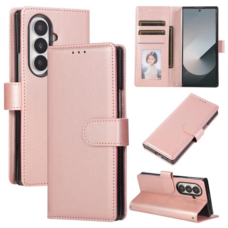 Custodia per telefono in pelle multifunzionale con 3 scomparti per carte., For Galaxy Z Flip8 5G, For Galaxy Z Fold7 5G, For Galaxy Z Flip7 5G