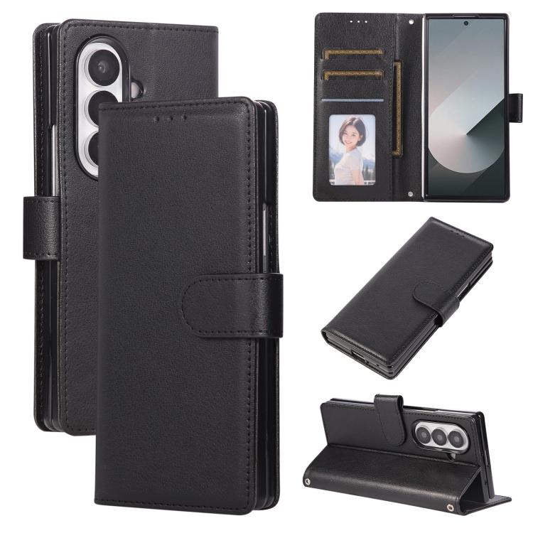Custodia per telefono in pelle multifunzionale con 3 scomparti per carte., For Galaxy Z Flip8 5G, For Galaxy Z Fold7 5G, For Galaxy Z Flip7 5G