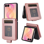 Custodia per telefono in pelle multifunzionale con 3 scomparti per carte., For Galaxy Z Flip8 5G, For Galaxy Z Fold7 5G, For Galaxy Z Flip7 5G