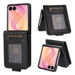 Custodia per telefono in pelle multifunzionale con 3 scomparti per carte., For Galaxy Z Flip8 5G, For Galaxy Z Fold7 5G, For Galaxy Z Flip7 5G