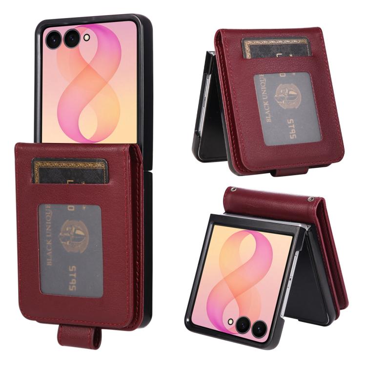 Custodia per telefono in pelle multifunzionale con 3 scomparti per carte., For Galaxy Z Flip8 5G, For Galaxy Z Fold7 5G, For Galaxy Z Flip7 5G