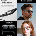 Occhiali intelligenti L801 con fotocamera HD da 8 MP, registrazione video, trasmissione Wi-Fi, assistente vocale intelligente AI, cuffie indossabili intelligenti.