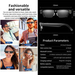 Occhiali intelligenti L802 con fotocamera HD da 8 MP, registrazione video, trasmissione Wi-Fi, intelligenza artificiale, assistente vocale intelligente, cuffie indossabili intelligenti.