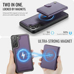 JEEHOOD J09 Portafoglio con fibbia, custodia per telefono in pelle con protezione magnetica MagSafe e RFID., For Samsung Galaxy S21 5G, For Samsung Galaxy S21+ 5G, For Samsung Galaxy S21 Ultra 5G, For Samsung Galaxy S20 FE