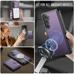 JEEHOOD J09 Portafoglio con fibbia, custodia per telefono in pelle con protezione magnetica MagSafe e RFID., For Galaxy S26 FE 5G, For Samsung Galaxy S26+ 5G, For Samsung Galaxy S26 Ultra 5G, For Samsung Galaxy S26 5G
