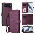 Portafoglio multi-carta con cerniera e motivo farfalla, amore e fiore, custodia per telefono in pelle, For iPhone 17, For iPhone Air, For iPhone 16 Pro Max