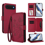 Portafoglio multi-carta con cerniera e motivo farfalla, amore e fiore, custodia per telefono in pelle, For iPhone 17, For iPhone Air, For iPhone 16 Pro Max