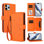 Portafoglio multi-carta con cerniera e motivo farfalla, amore e fiore, custodia per telefono in pelle, For iPhone 11 Pro Max, For iPhone 11, For iPhone 11 Pro