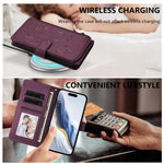 Portafoglio multi-carta con cerniera e motivo farfalla, amore e fiore, custodia per telefono in pelle, For iPhone X / XS, For iPhone XR, For iPhone XS Max