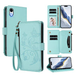 Portafoglio multi-carta con cerniera e motivo farfalla, amore e fiore, custodia per telefono in pelle, For iPhone X / XS, For iPhone XR, For iPhone XS Max