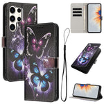 Custodia per telefono in pelle con motivo a colori, For Samsung Galaxy S25 / S24 5G, For Samsung Galaxy S25+ / S24+ 5G, For Samsung Galaxy S25 Ultra 5G