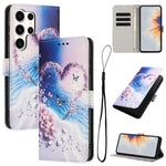 Custodia per telefono in pelle con motivo a colori, For Samsung Galaxy S25 / S24 5G, For Samsung Galaxy S25+ / S24+ 5G, For Samsung Galaxy S25 Ultra 5G