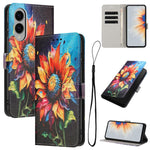 Custodia per telefono in pelle con motivo a colori, For Samsung Galaxy S26 5G, For Samsung Galaxy S25 FE 5G, For Samsung Galaxy S25 Edge 5G