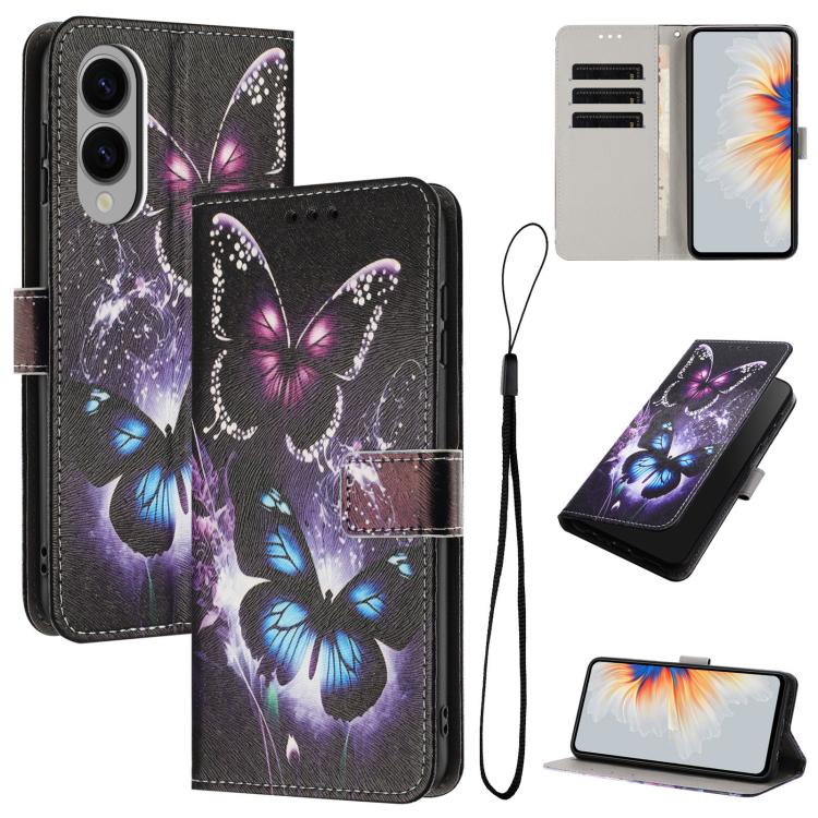 Custodia per telefono in pelle con motivo a colori, For Samsung Galaxy S26 5G, For Samsung Galaxy S25 FE 5G, For Samsung Galaxy S25 Edge 5G