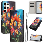 Custodia per telefono in pelle con motivo a colori, For Samsung Galaxy S24 FE 5G, For Samsung Galaxy S24 Ultra 5G, For Samsung Galaxy S23 FE 5G