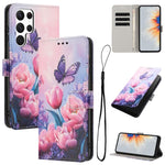Custodia per telefono in pelle con motivo a colori, For Samsung Galaxy S23 Ultra 5G, For Samsung Galaxy S23+ 5G, For Samsung Galaxy S23 5G