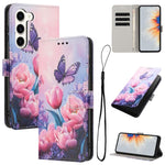 Custodia per telefono in pelle con motivo a colori, For Samsung Galaxy S23 Ultra 5G, For Samsung Galaxy S23+ 5G, For Samsung Galaxy S23 5G
