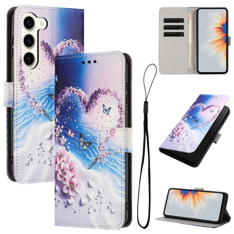 Custodia per telefono in pelle con motivo a colori, For Samsung Galaxy S23 Ultra 5G, For Samsung Galaxy S23+ 5G, For Samsung Galaxy S23 5G