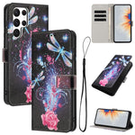 Custodia per telefono in pelle con motivo a colori, For Samsung Galaxy S20 FE, For Samsung Galaxy S22 Ultra 5G, For Samsung Galaxy S22+ 5G
