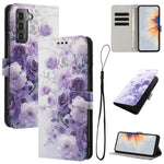 Custodia per telefono in pelle con motivo a colori, For Samsung Galaxy S20 FE, For Samsung Galaxy S22 Ultra 5G, For Samsung Galaxy S22+ 5G