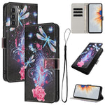 Custodia per telefono in pelle con motivo a colori, For Samsung Galaxy S22 5G, For Samsung Galaxy S21 FE 5G, For Samsung Galaxy S21 5G