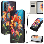 Custodia per telefono in pelle con motivo a colori, For Samsung Galaxy S22 5G, For Samsung Galaxy S21 FE 5G, For Samsung Galaxy S21 5G