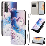Custodia per telefono in pelle con motivo a colori, For Samsung Galaxy S22 5G, For Samsung Galaxy S21 FE 5G, For Samsung Galaxy S21 5G