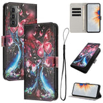 Custodia per telefono in pelle con motivo a colori, For Samsung Galaxy S22 5G, For Samsung Galaxy S21 FE 5G, For Samsung Galaxy S21 5G