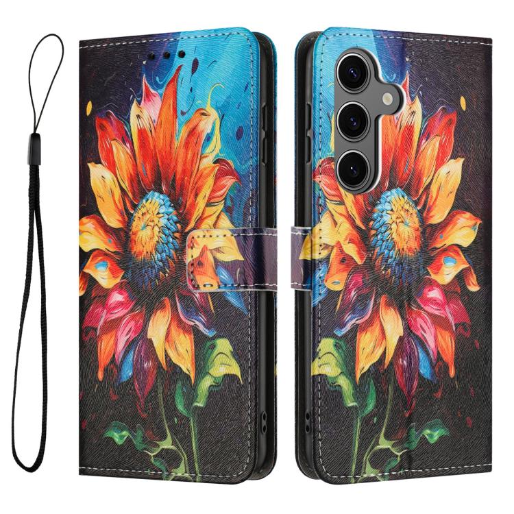 Custodia per telefono in pelle con motivo a colori, For Samsung Galaxy S26 5G, For Samsung Galaxy S25 FE 5G, For Samsung Galaxy S25 Edge 5G