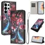 Custodia per telefono in pelle con motivo a colori, For Galaxy S26 FE 5G, For Samsung Galaxy S26+ 5G, For Samsung Galaxy S26 Ultra 5G