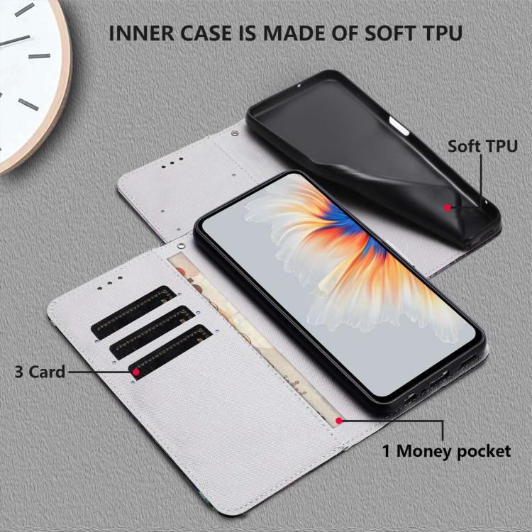 Custodia per telefono in pelle con motivo a colori, For Galaxy S26 FE 5G, For Samsung Galaxy S26+ 5G, For Samsung Galaxy S26 Ultra 5G