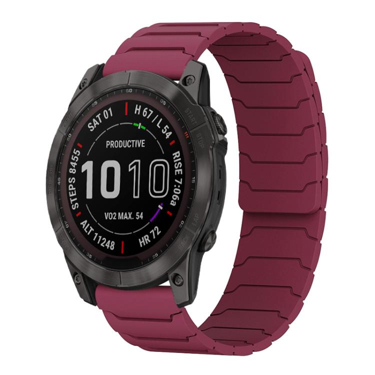 Cinturino per orologio magnetico in silicone xDfind, For Garmin Fenix 8/7X/6X/5X 26mm, For Garmin Fenix 8/7/6/5 22mm