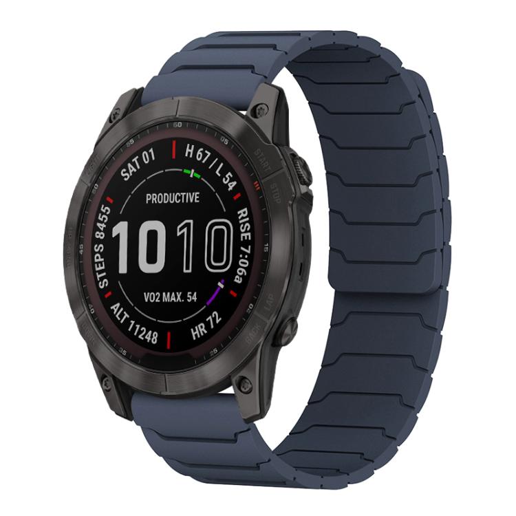 Cinturino per orologio magnetico in silicone xDfind, For Garmin Fenix 8/7X/6X/5X 26mm, For Garmin Fenix 8/7/6/5 22mm
