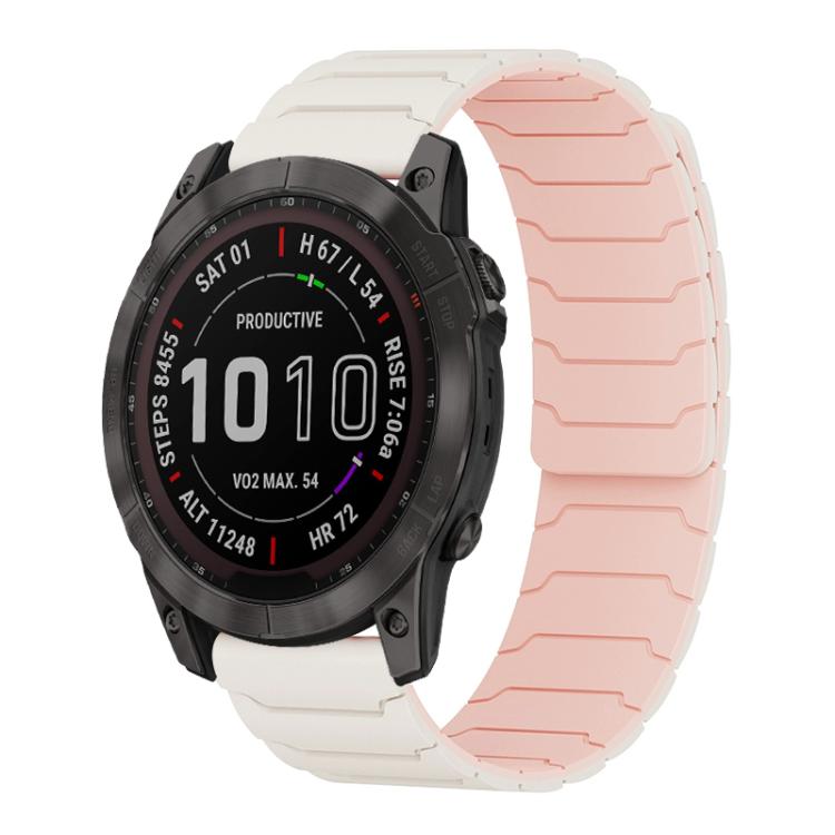 Cinturino per orologio magnetico in silicone xDfind, For Garmin Fenix 8/7X/6X/5X 26mm, For Garmin Fenix 8/7/6/5 22mm