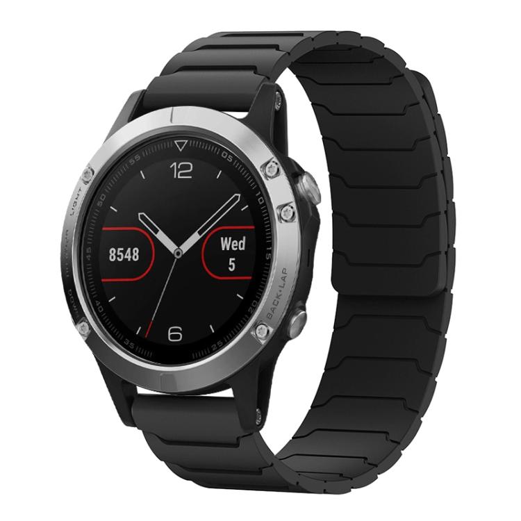 Cinturino per orologio magnetico in silicone xDfind, For Garmin Fenix 8/7X/6X/5X 26mm, For Garmin Fenix 8/7/6/5 22mm