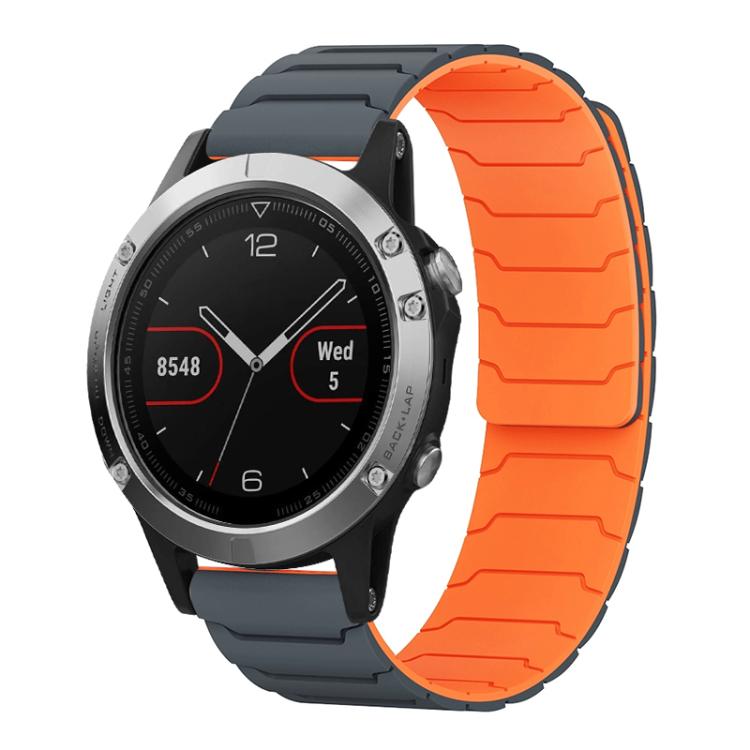 Cinturino per orologio magnetico in silicone xDfind, For Garmin Fenix 8/7X/6X/5X 26mm, For Garmin Fenix 8/7/6/5 22mm
