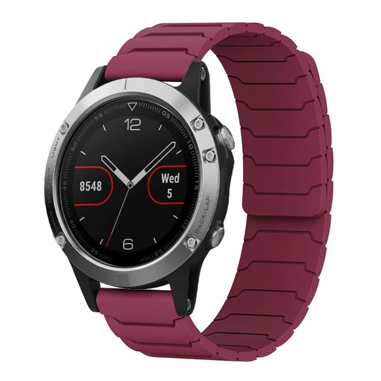 Cinturino per orologio magnetico in silicone xDfind, For Garmin Fenix 8/7X/6X/5X 26mm, For Garmin Fenix 8/7/6/5 22mm