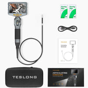 TESLONG TD500 Endoscopio con ampio schermo HD da 5 pollici, doppio sterzo, supporto Wi-Fi e cavo da 1,55 m., 6.5mm Single Lens, 6.5mm Dual Lens, 3.9mm Single Lens