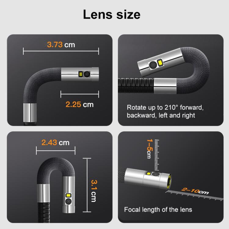 TESLONG TF600 Endoscopio industriale con schermo da 6 pollici, rotazione a 360 gradi, supporto Wi-Fi e cavo da 1,55 m., 6.5mm Dual Lens