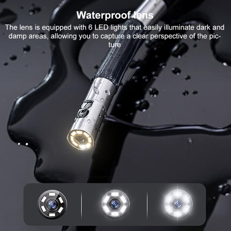 TESLONG TF600 Endoscopio industriale con schermo da 6 pollici, rotazione a 360 gradi, supporto Wi-Fi e cavo da 1,55 m., 3.9mm Single Lens, 6.5mm Single Lens, 6.5mm Dual Lens