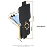 Custodia per telefono VIETAO in ecopelle colorata con anello, For Galaxy Z Flip8 5G, For Samsung Galaxy Z Flip7